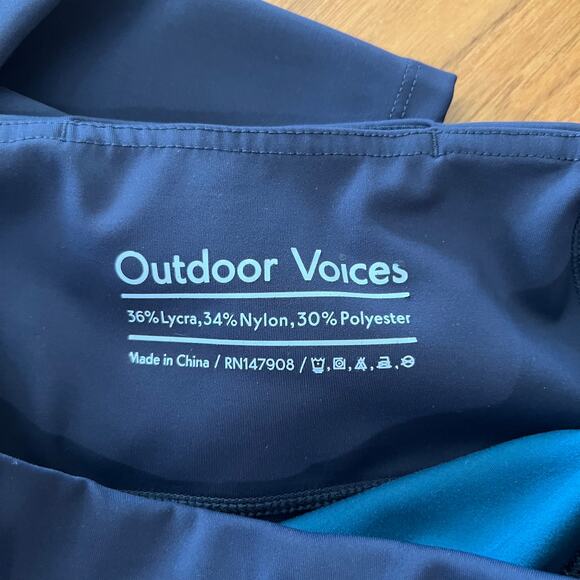 Outdoor Voices Legging Size M Blue Ankle Zip Midweight - Picture 6 of 9